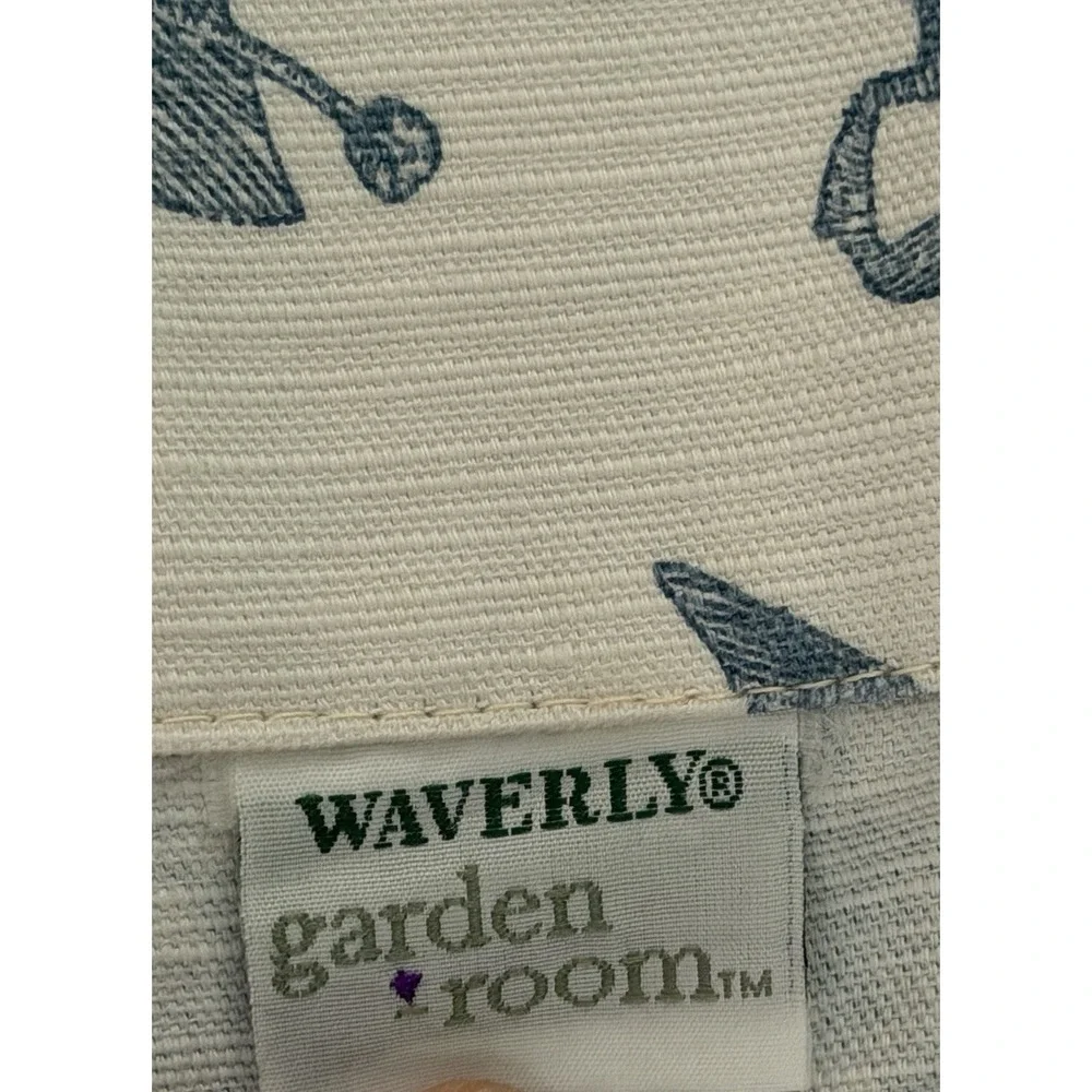 Vintage Waverly Garden Room Toile Blue Floral Curtain Panel 42 X 84 Single 1 PC